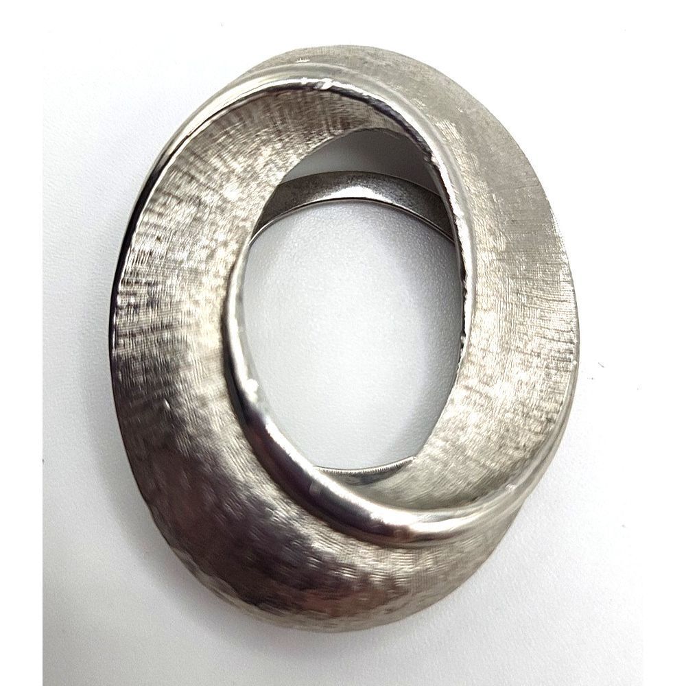 Vintage Lieba USA Silver Loop Scarf Clip 1.75in